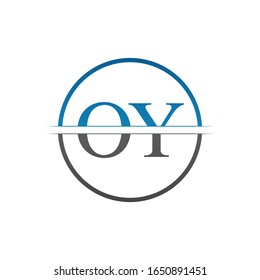 Initial Monogram Letter OY Logo Design Vector Template. OY Letter Logo Design
