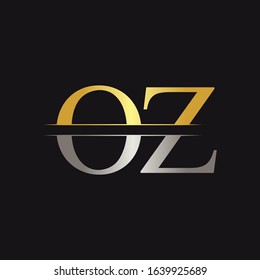 Initial Monogram Letter OZ Logo Design Vector Template. OZ Letter Logo Design