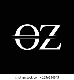 Initial Monogram Letter OZ Logo Design Vector Template. OZ Letter Logo Design