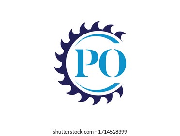 Initial Monogram Letter P O Logo Design Vector Template. PO Letter Logo Design