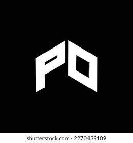 Initial Monogram Letter P O Logo Design Vector Template. PO Letter Logo Design