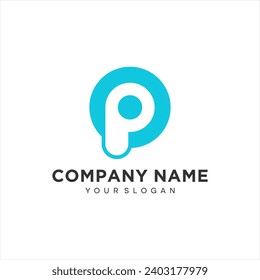 Initial Monogram Letter P O Logo Design Vector Template. PO Letter Logo Design