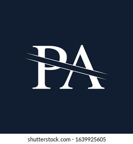 Initial Monogram Letter PA Logo Design Vector Template. PA Letter Logo Design