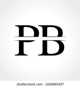 Initial Monogram Letter PB Logo Design Vector Template. Abstract PB Letter Logo Design