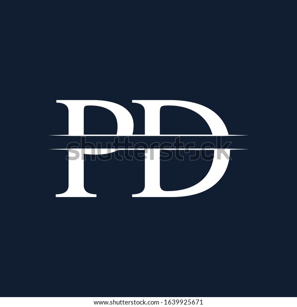 Initial Monogram Letter Pd Logo Design Stock Vector (Royalty Free ...