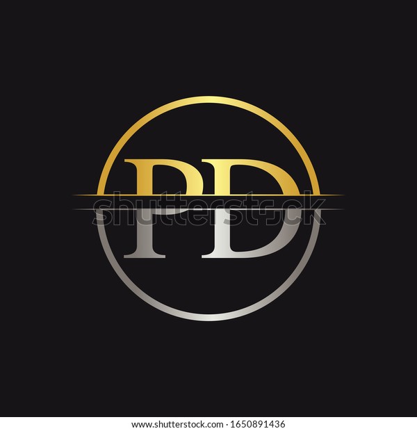 Initial Monogram Letter Pd Logo Design Stock Vector (Royalty Free ...