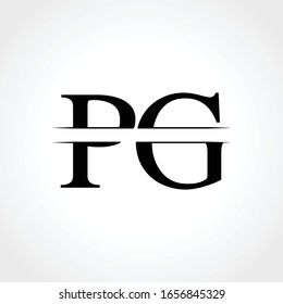 Initial Monogram Letter PG Logo Design Vector Template. Abstract PG Letter Logo Design