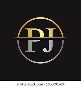 Vorlage für die erste Monogram Letter PJ Logo Design-Vektorillustration. Logo-Design für PJ-Buchstaben