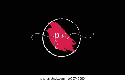 Vorlage für die Vektorillustration für die erste Monogramm-Letter-PN-Logo-Design. Abstraktes Logo-Design für PN-Buchstaben
