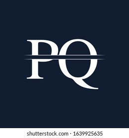 Initial Monogram Letter PQ Logo Design Vector Template. PQ Letter Logo Design