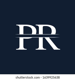 Initial Monogram Letter PR Logo Design Vector Template. PR Letter Logo Design