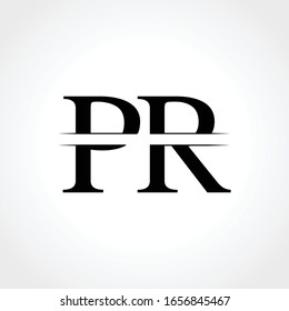 Initial Monogram Letter PR Logo Design Vector Template. Abstract PR Letter Logo Design