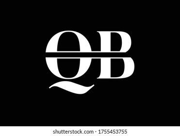 Initial Monogram Letter Q B Logo Design Vector Template. Q B Letter Logo Design