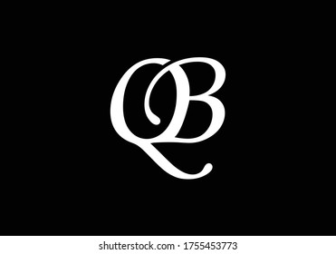 Initial Monogram Letter Q B Logo Design Vector Template. Q B Letter Logo Design