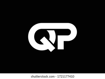 Initial Monogram Letter Q P Logo Design Vector Template. QP Letter Logo Design