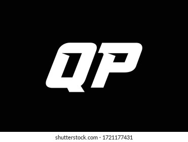 Initial Monogram Letter Q P Logo Design Vector Template. QP Letter Logo Design