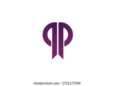 Initial Monogram Letter Q P Logo Design Vector Template. QP Letter Logo Design