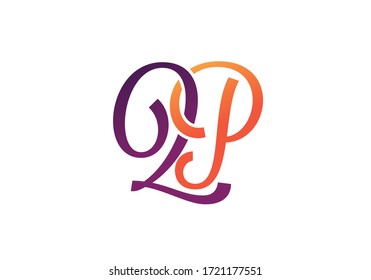 Initial Monogram Letter Q P Logo Design Vector Template. QP Letter Logo Design