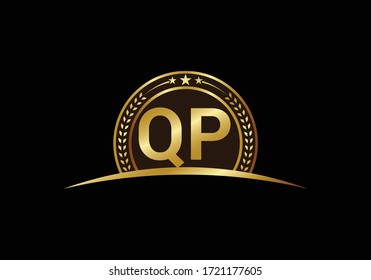 Initial Monogram Letter Q P Logo Design Vector Template. QP Letter Logo Design