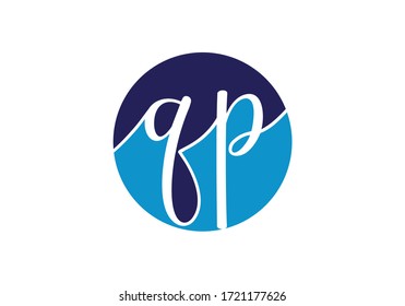 Initial Monogram Letter Q P Logo Design Vector Template. QP Letter Logo Design