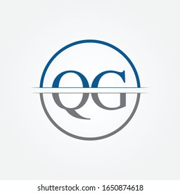Initial Monogram Letter QG Logo Design Vector Template. QG Letter Logo Design