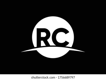 Initial Monogram Letter R C Logo Design Vector Template. R C Letter Logo Design