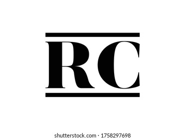 Initial Monogram Letter R C Logo Design Vector Template. R C Letter Logo Design