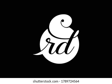 Initial Monogram Letter R D Logo Design Vector Template. R D monogram Logo.