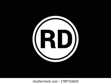 Initial Monogram Letter R D Logo Design Vector Template. R D monogram Logo.