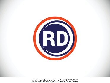 Initial Monogram Letter R D Logo Design Vector Template. R D monogram Logo.