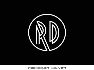 Initial Monogram Letter R D Logo Design Vector Template. R D monogram Logo.