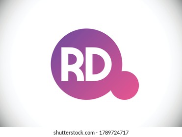 Initial Monogram Letter R D Logo Design Vector Template. R D monogram Logo.