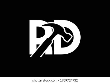 Initial Monogram Letter R D Logo Design Vector Template. R D monogram Logo.