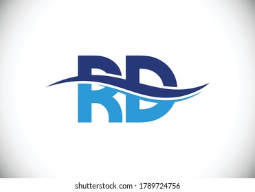 Initial Monogram Letter R D Logo Design Vector Template. R D monogram Logo.