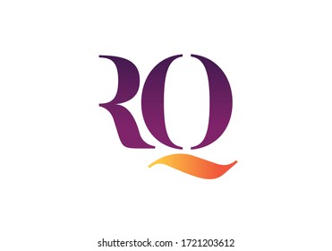 Initial Monogram Letter R Q Logo Design Vector Template. Graphic Alphabet Symbol for Corporate Business Identity