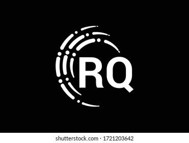 Initial Monogram Letter R Q Logo Design Vectorvorlage. Bildzeichen Alphabet Symbol für Unternehmensidentität