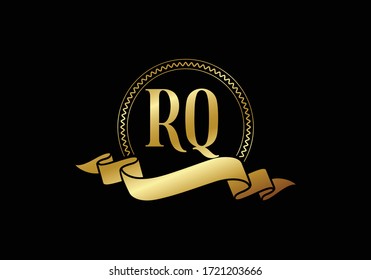Initial Monogram Letter R Q Logo Design Vectorvorlage. Bildzeichen Alphabet Symbol für Unternehmensidentität