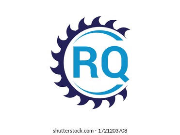 Plantilla de vectores de diseño de logotipo de carta monograma R Q inicial. Símbolo gráfico de alfabeto para identidad empresarial