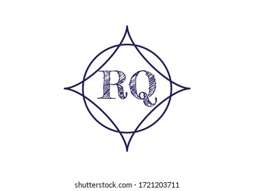 Initial Monogram Letter R Q Logo Design Vector Template. Graphic Alphabet Symbol for Corporate Business Identity