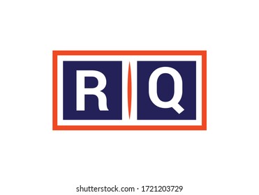Initial Monogram Letter R Q Logo Design Vectorvorlage. Bildzeichen Alphabet Symbol für Unternehmensidentität