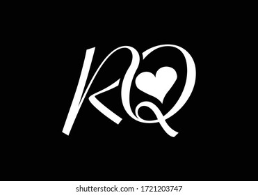 Initial Monogram Letter R Q Logo Design Vector Template. Graphic Alphabet Symbol for Corporate Business Identity