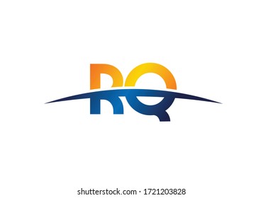 Initial Monogram Letter R Q Logo Design Vector Template. Graphic Alphabet Symbol for Corporate Business Identity