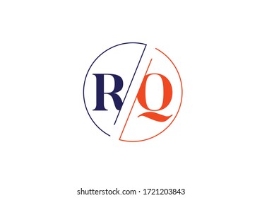 Initial Monogram Letter R Q Logo Design Vector Template. Graphic Alphabet Symbol for Corporate Business Identity