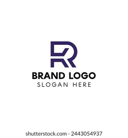 	
Initial monogram letter RK and KR logo design vector template