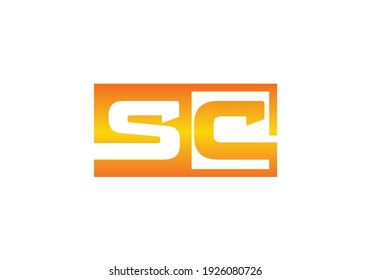 Initial Monogram Letter S C Logo Design Vector Template. S C Letter Logo Design