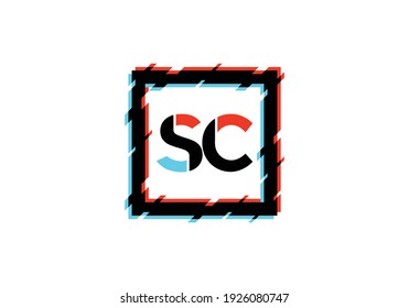 Initial Monogram Letter S C Logo Design Vector Template. S C Letter Logo Design