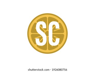 Initial Monogram Letter S C Logo Design Vector Template. S C Letter Logo Design