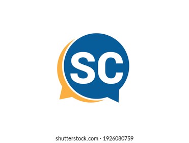 Initial Monogram Letter S C Logo Design Vector Template. S C Letter Logo Design