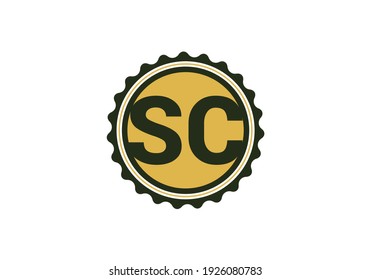 Initial Monogram Letter S C Logo Design Vector Template. S C Letter Logo Design