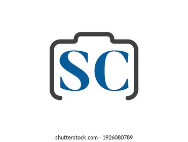 Initial Monogram Letter S C Logo Design Vector Template. S C Letter Logo Design